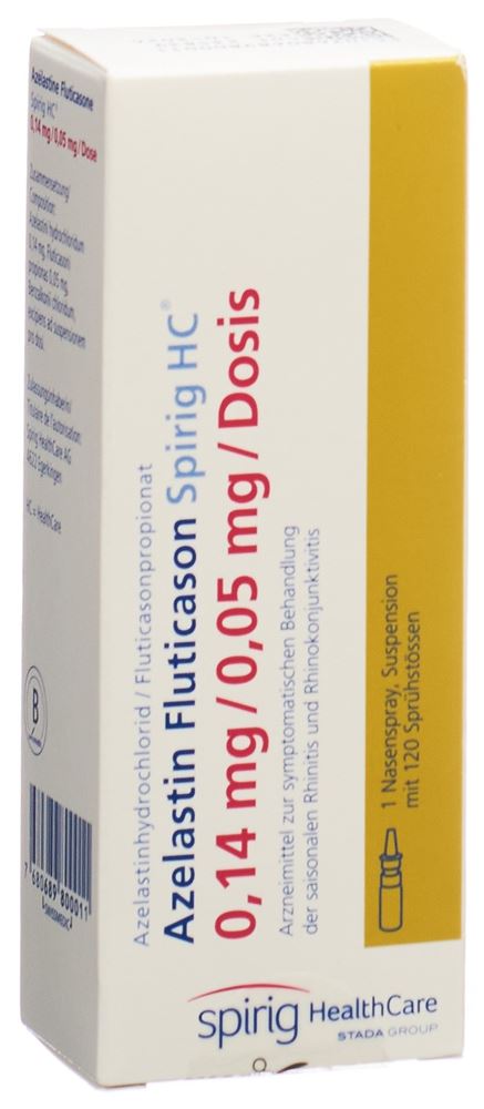 AZELASTINE FLUTICASONE Spirig HC Nasenspray 0 14 0 05mg Fl 120 Dos