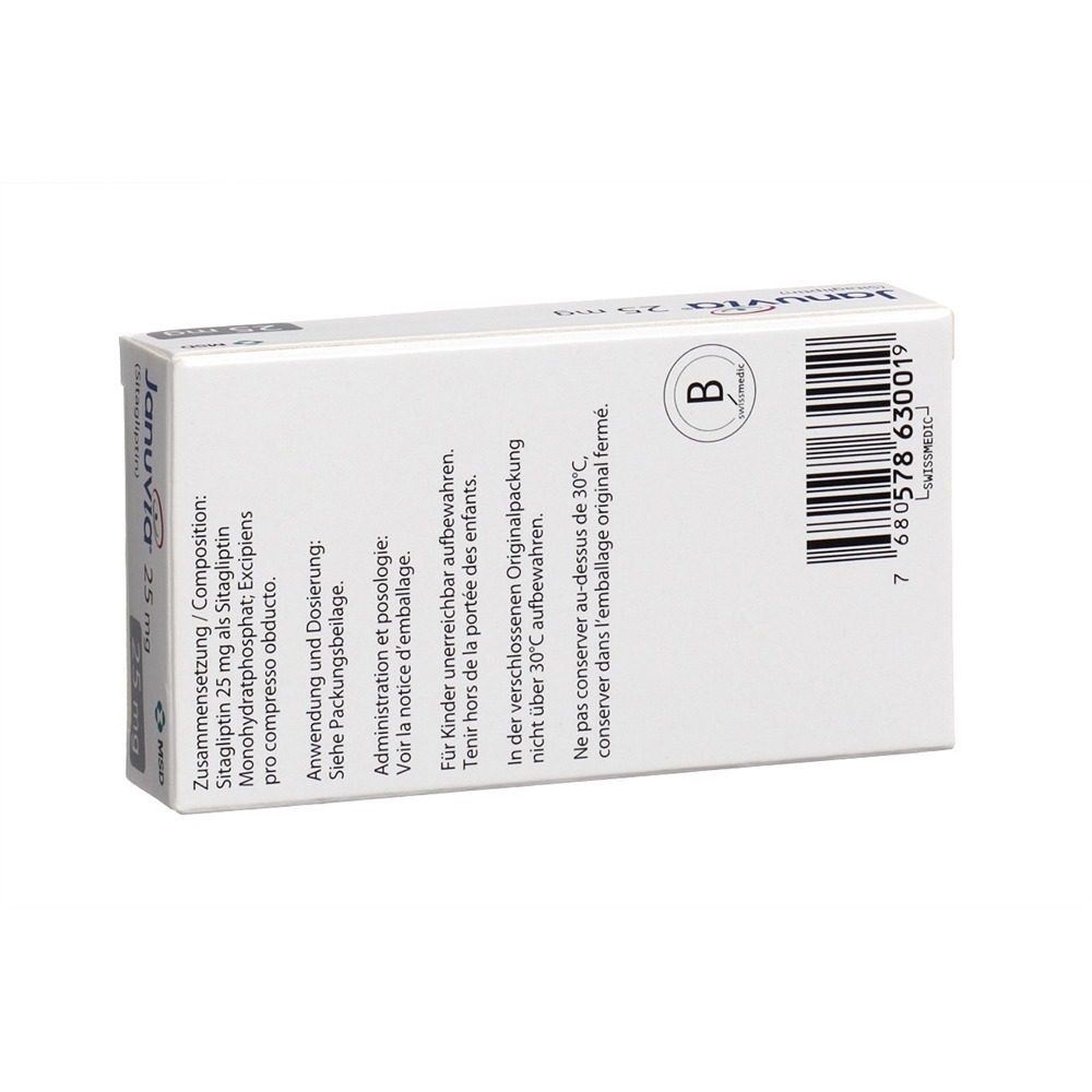 JANUVIA Cpr Pell 25 Mg Blist 28 Pce Commander En Ligne