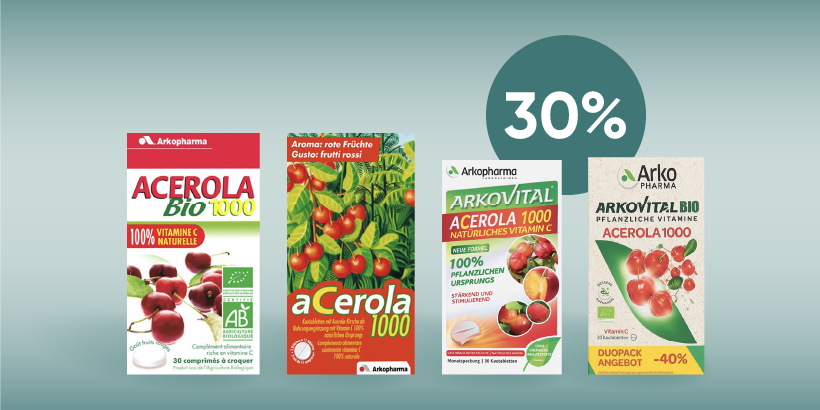 Wochen-Hit – 30% auf Acerola von Arkopharma