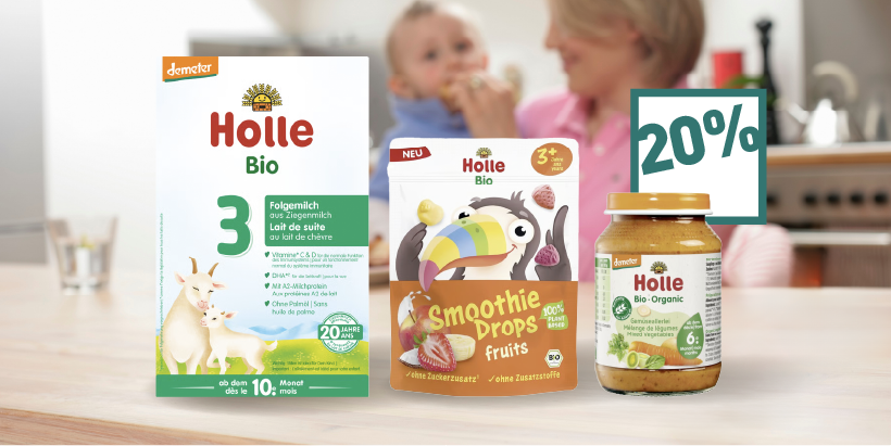 Holle bietet Babynahrung in bester Bio-Qualität