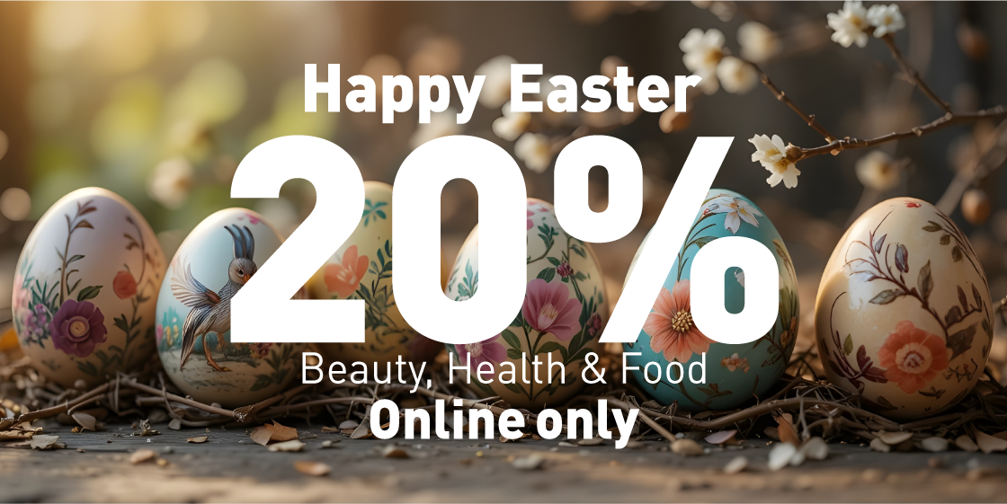 Oster-Spazial 🐣 20 % auf die Kategorien Beauty sowie Ernährung & Gesundheit.