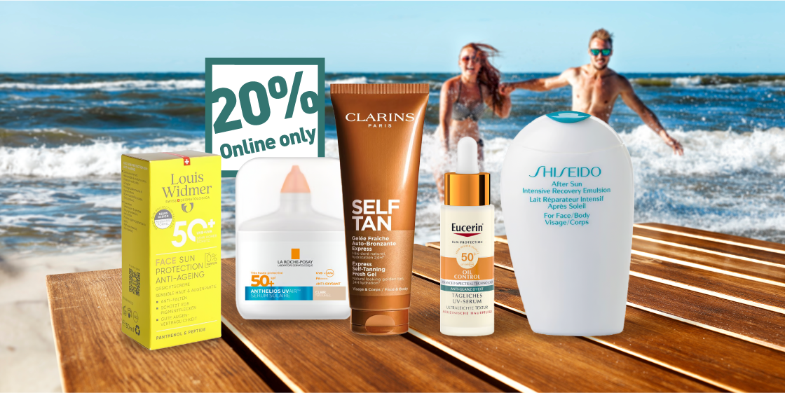 20 % auf Sonnenpflege | Amavita Onlineshop