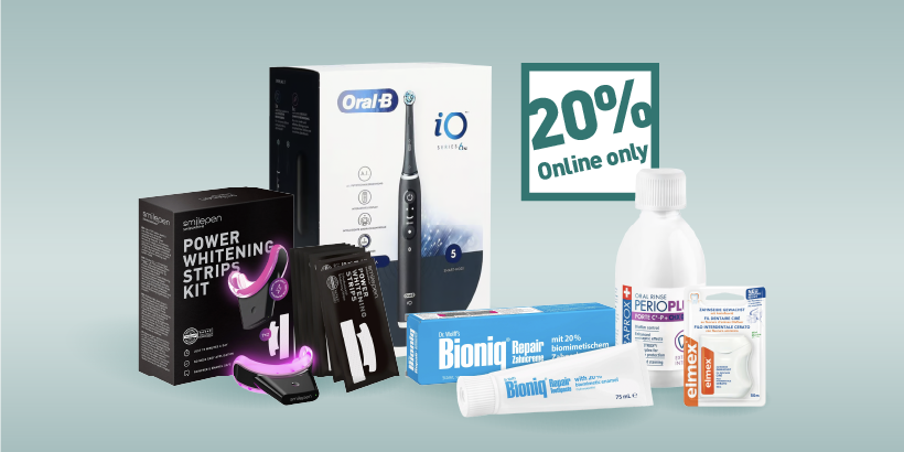 Zahnpflege für ein strahlendes Lächeln – 20 % Rabatt | Amavita
