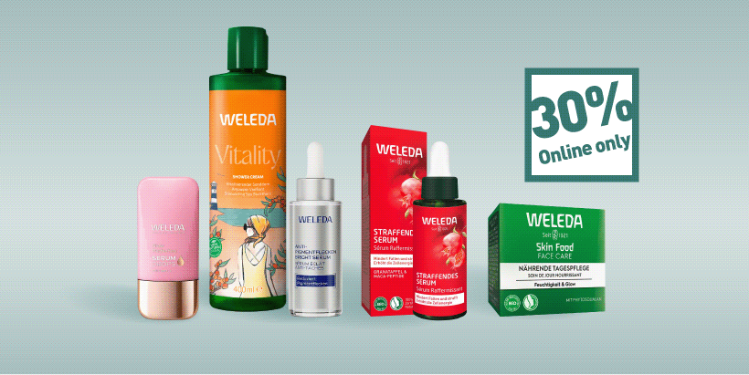 Exklusiv online: 30% auf Weleda