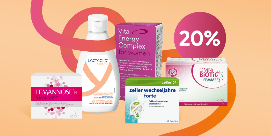 Einfach Frau sein | 20 % Rabatt auf ausgewählte Frauenprodukte | Amavita