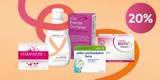Einfach Frau sein | 20 % Rabatt auf ausgewählte Frauenprodukte | Amavita