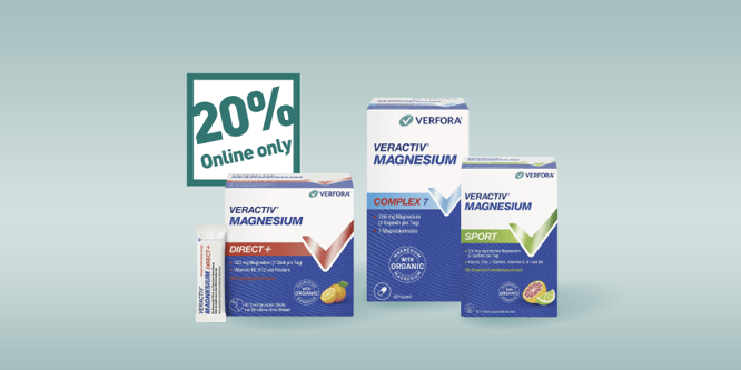 Wochen-Hit: 20% auf Veractiv Magnesium Vital
