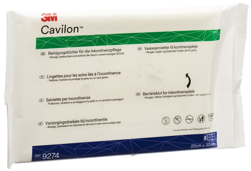 3M Cavilon Reinigungstücher für die Inkontinenzpflege 3-in-1 8 Stk