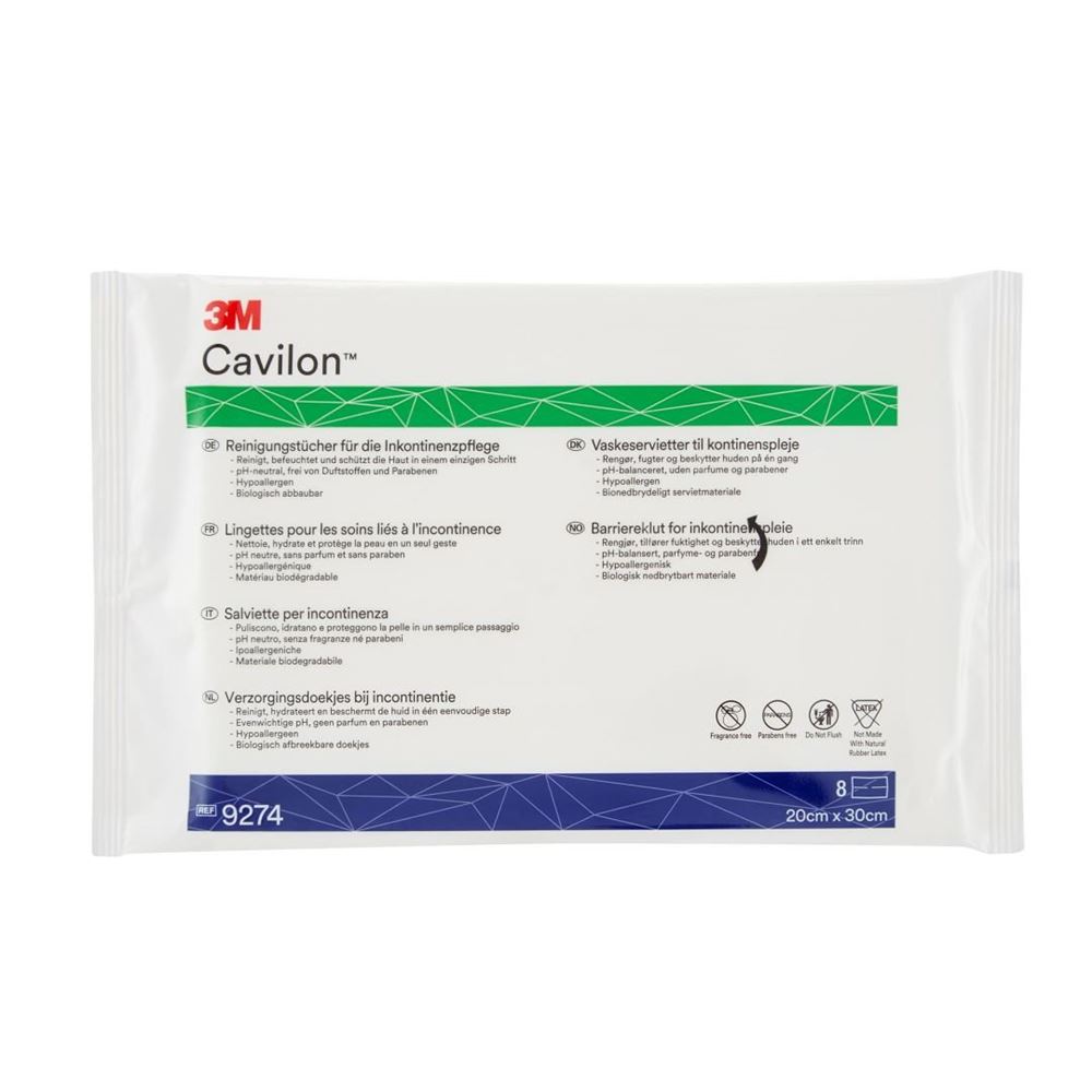 3M Cavilon Reinigungstücher für die Inkontinenzpflege 3-in-1 8 Stk