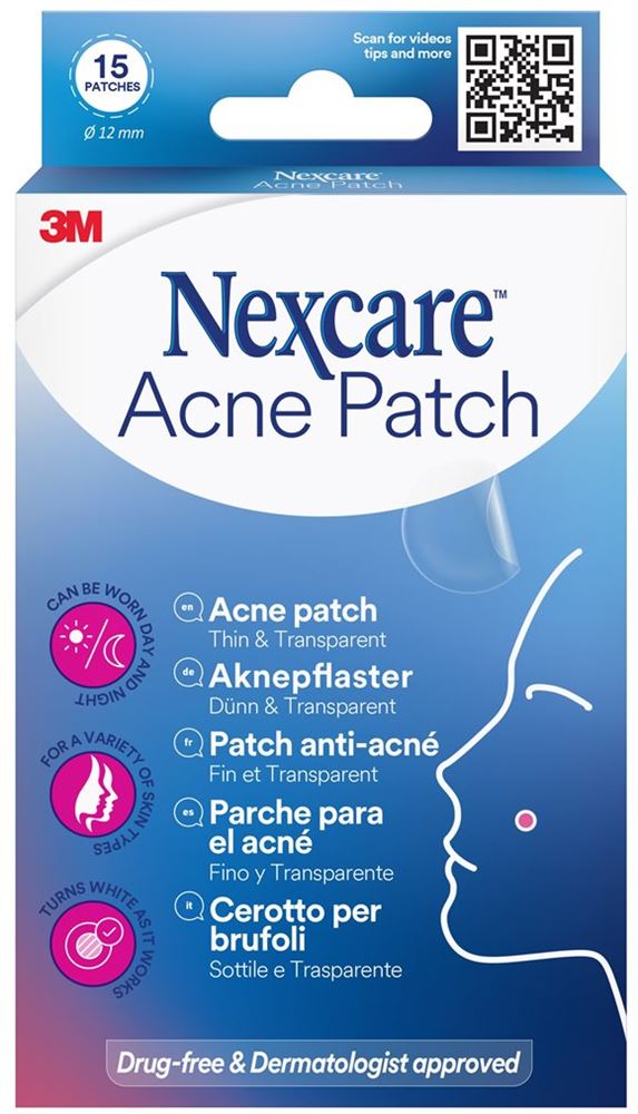 3M Nexcare Akne-Pflaster 1x15x12mm dünn und transparent 15 Stk