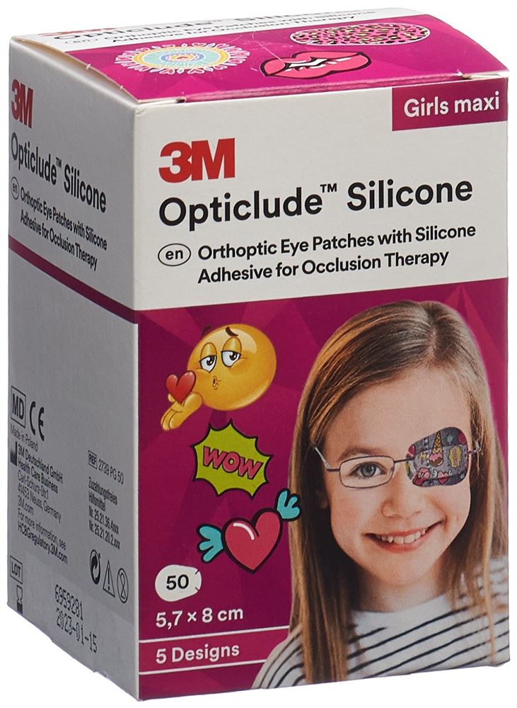 3M Opticlude Silicone Augenverband 5.7x8cm Maxi Girls 50 Stk