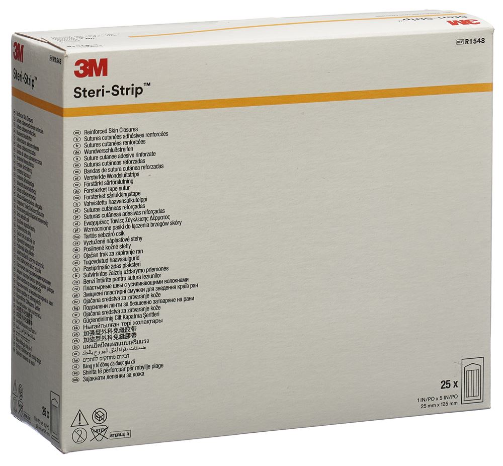 3M Steri Strip 25x125mm weiss verstärkt 25 x 4 Stk