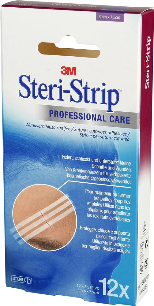 3M Steri Strip 3x75mm weiss verstärkt 12 x 5 Stk