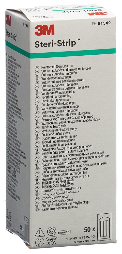 3M Steri Strip 6x38mm weiss verstärkt 50 x 6 Stk