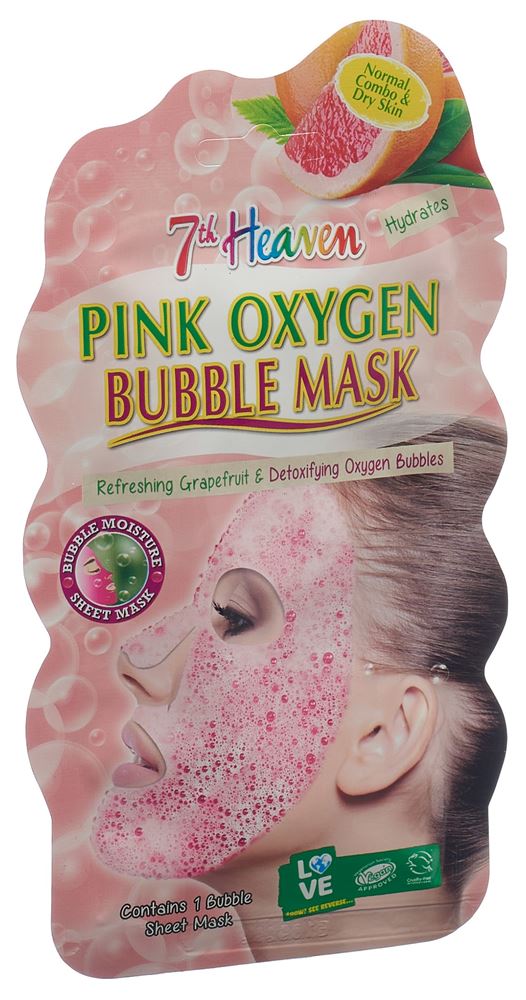 7th Heaven Bubble Mask Women’s Pink Oxygen Btl