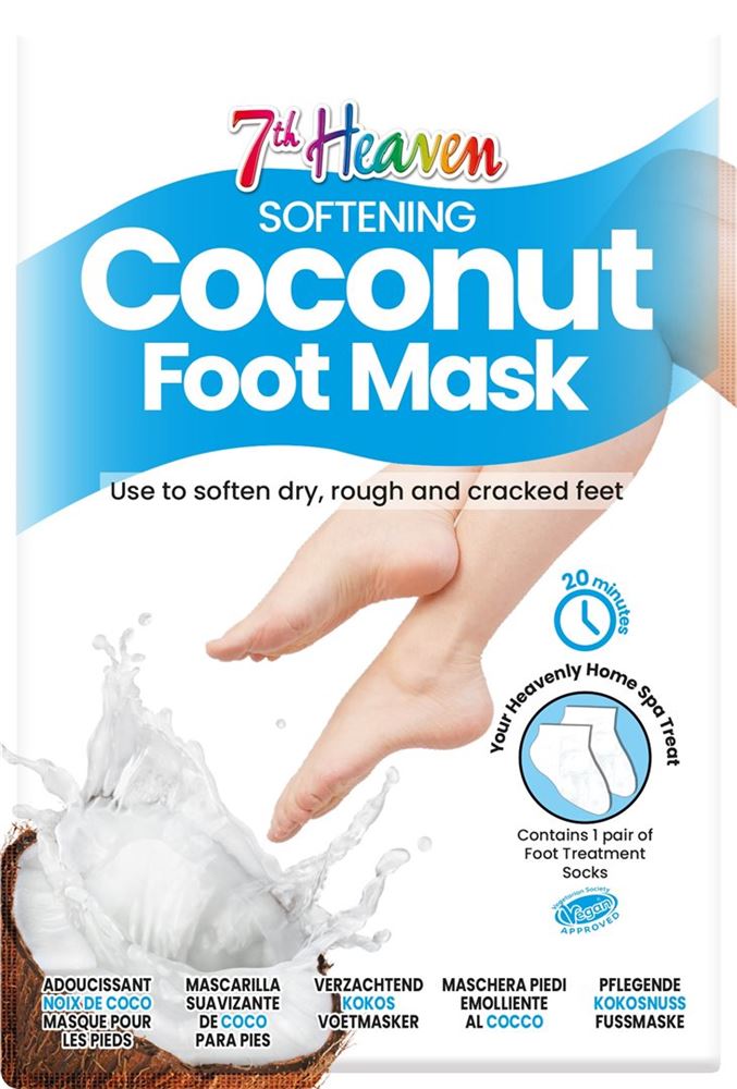 7th Heaven Foot Mask Coconut 1 Paar