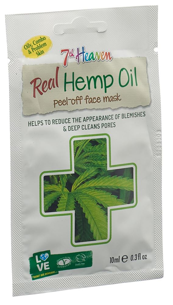 7th Heaven Peel-Off Mask Real Hemp Oil Btl 10 ml