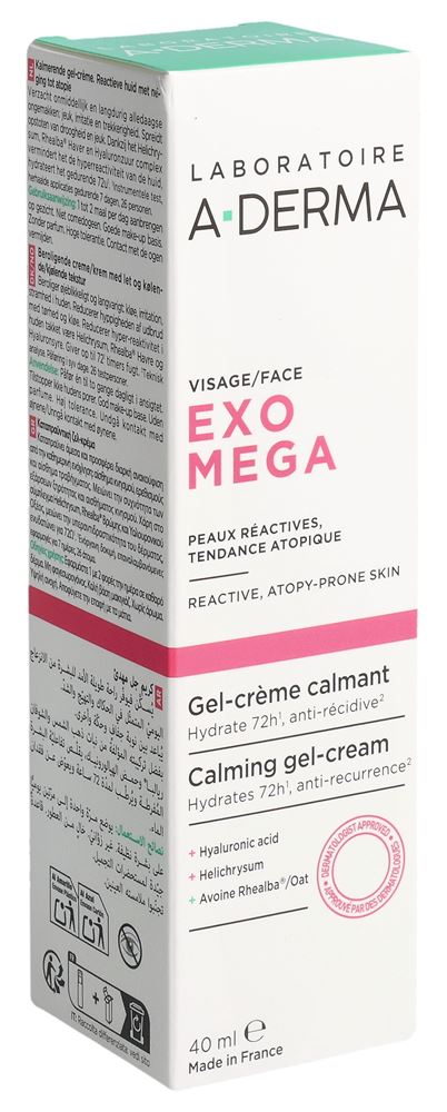 A-Derma Exomega Gesichts-Gel-Creme beruhigend Tb 40 ml