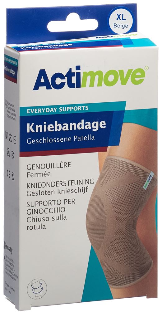 Actimove Everyday Support Kniebandage XL geschlossene Patella