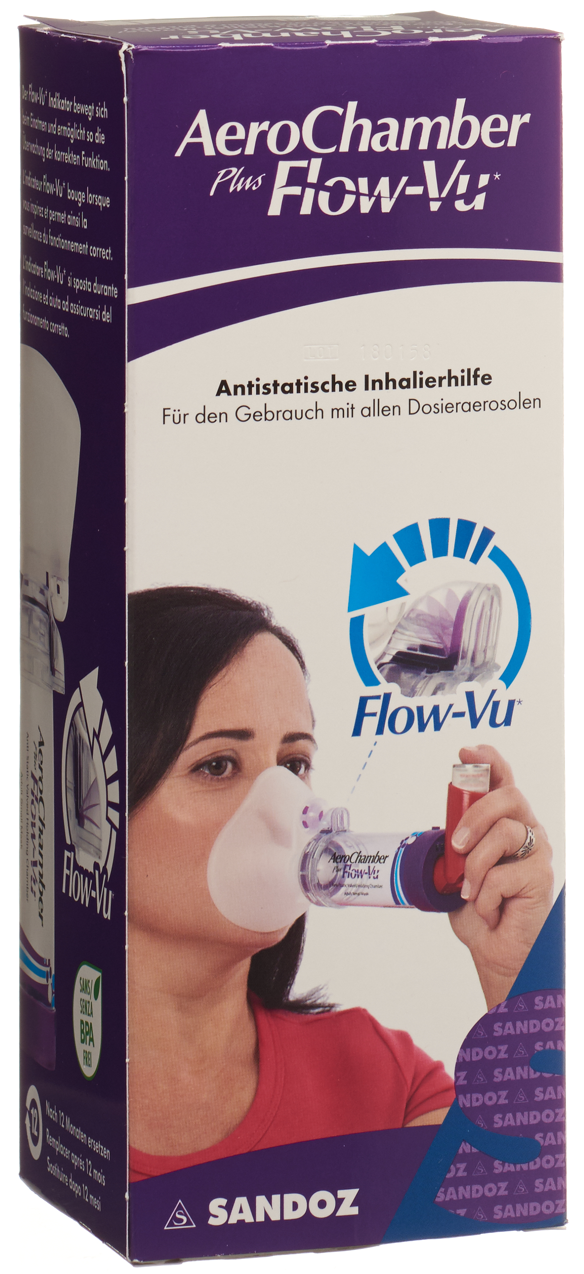 AeroChamber Plus Flow-Vu kleine Maske violett