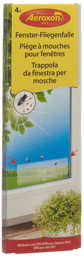 Aeroxon Fenster-Fliegenfallen transparent 4 Stk