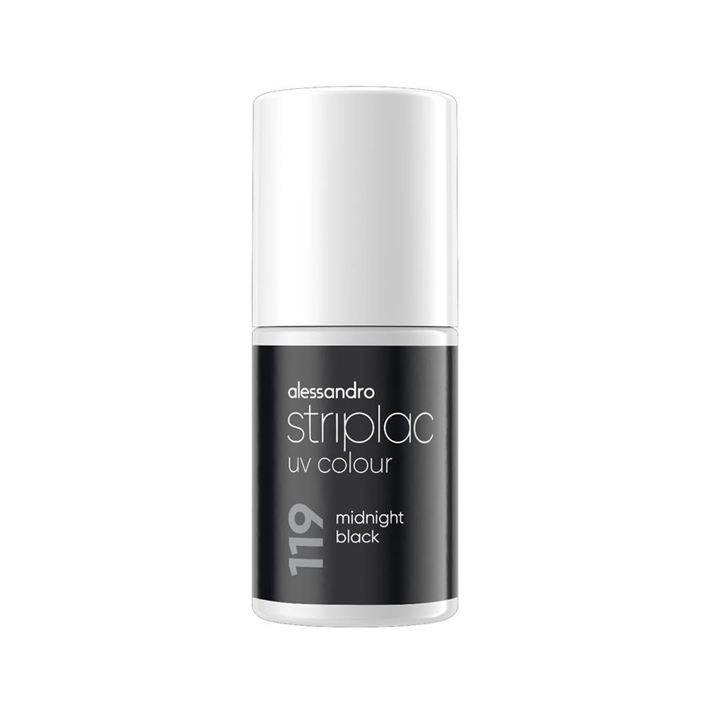 Alessandro International Striplac UV Colour Midnight Black 6.5 ml