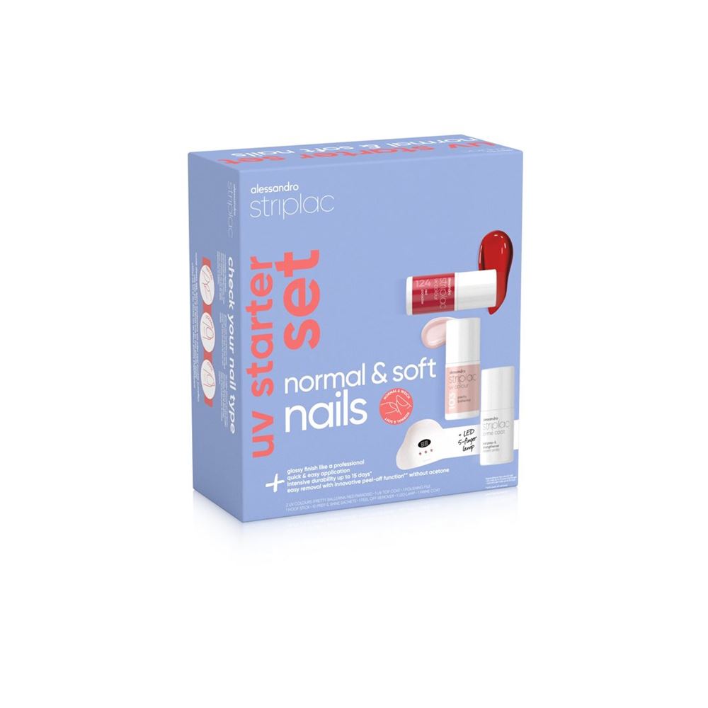 Alessandro International Striplac UV Starter Set Normal & Soft Nails 2 Colours