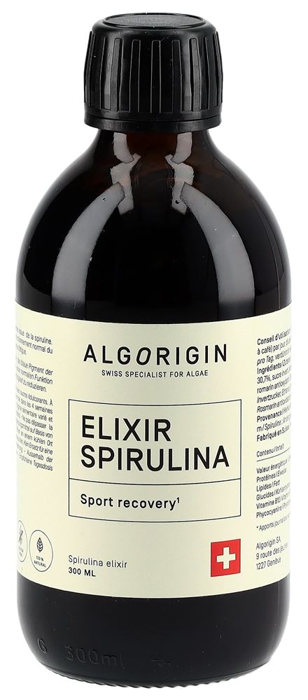 Algorigin Spirulina Elixier mit Phycocyanine Glasfl 300 ml