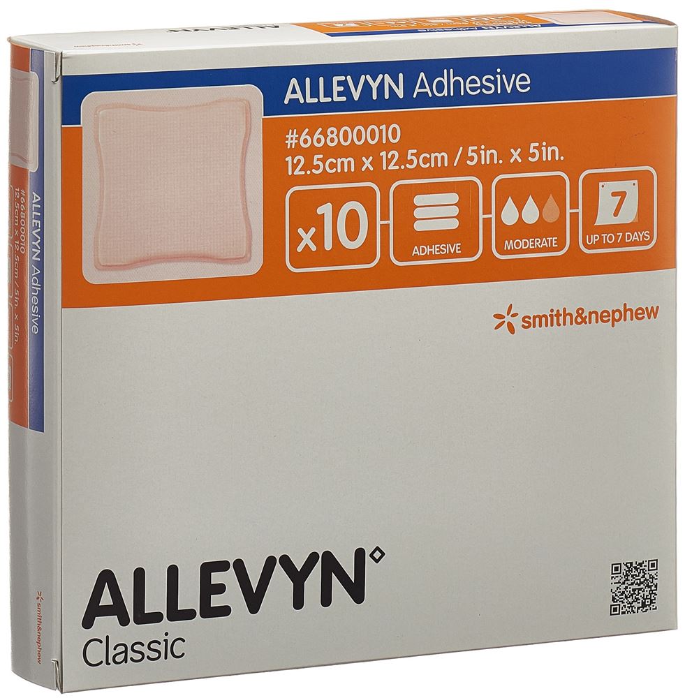 Allevyn Adhesive Wundverband 12.5×12.5cm 10 Stk