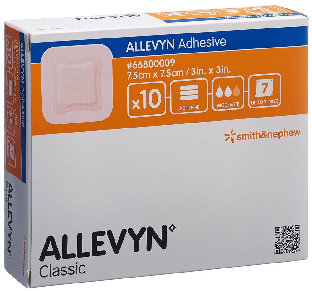 Allevyn Adhesive Wundverband 7.5×7.5cm 10 Stk