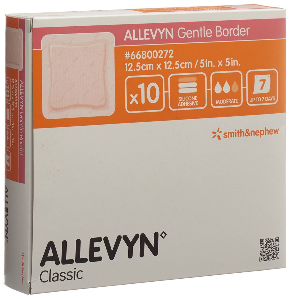Allevyn Gentle Border Wundverband 12.5×12.5cm 10 Stk