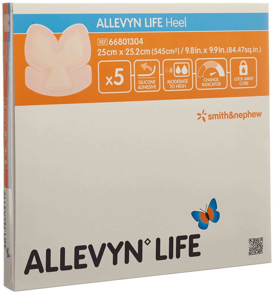 Allevyn Life Heel Silikon-Schaumverband 25x25.2cm 5 Stk