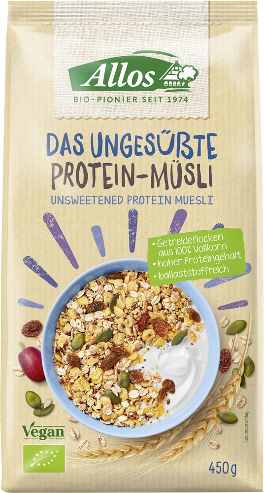 Allos Das ungesüsste Protein-Müsli Btl 450 g