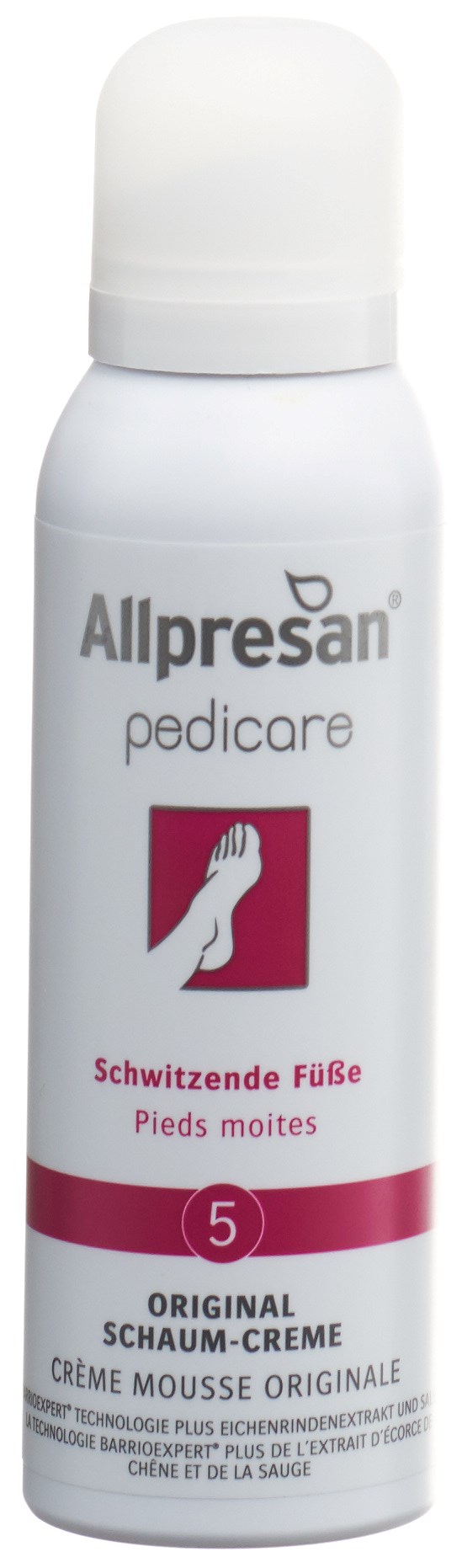 Allpresan pedicare 5 Fuss Schaum schwitzende Füsse 125 ml