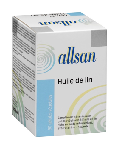 Allsan Leinöl Pflanzlich Kapseln 90 Stück
