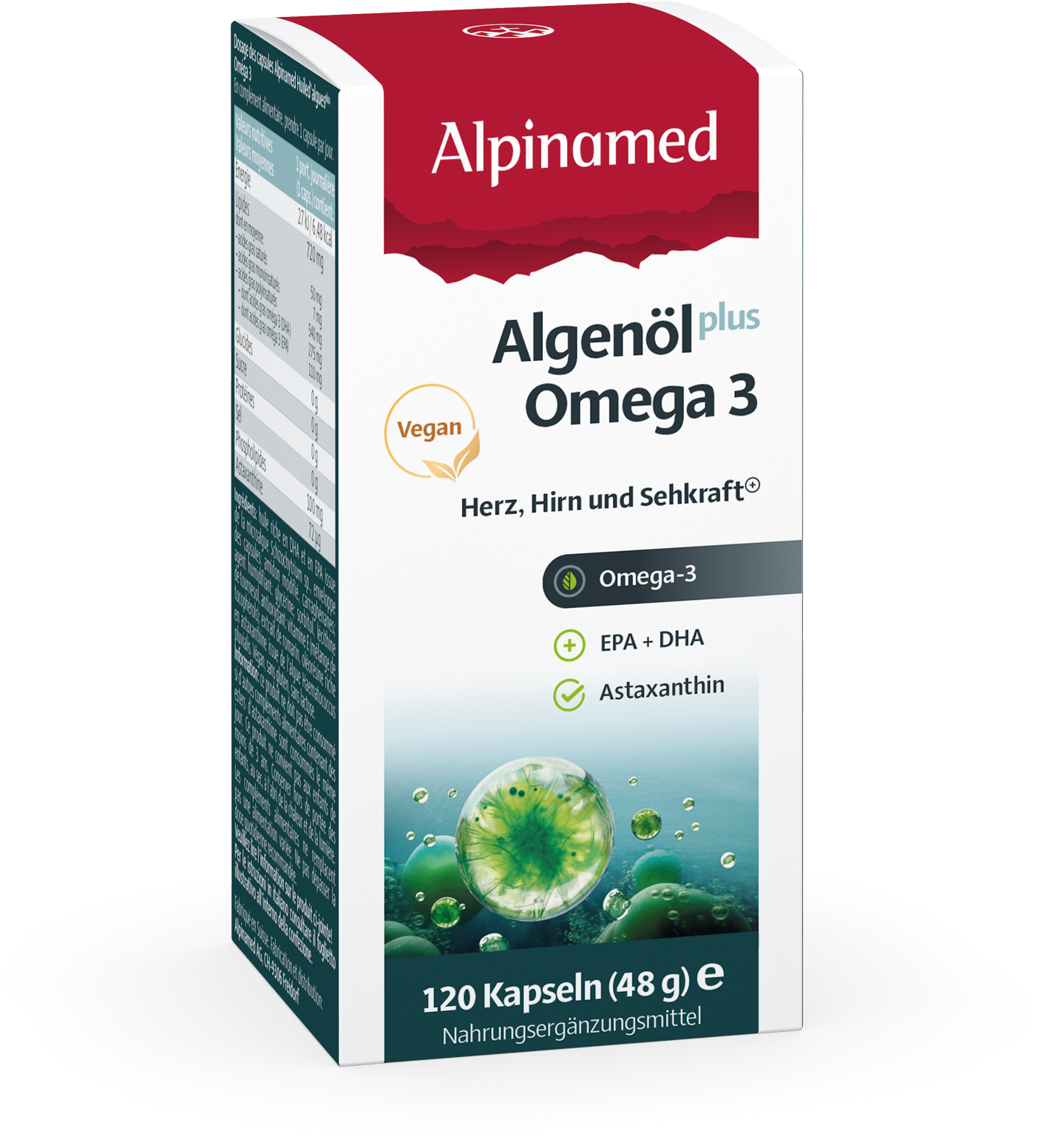 Alpinamed Algenöl plus Omega 3 Kaps Ds 120 Stk
