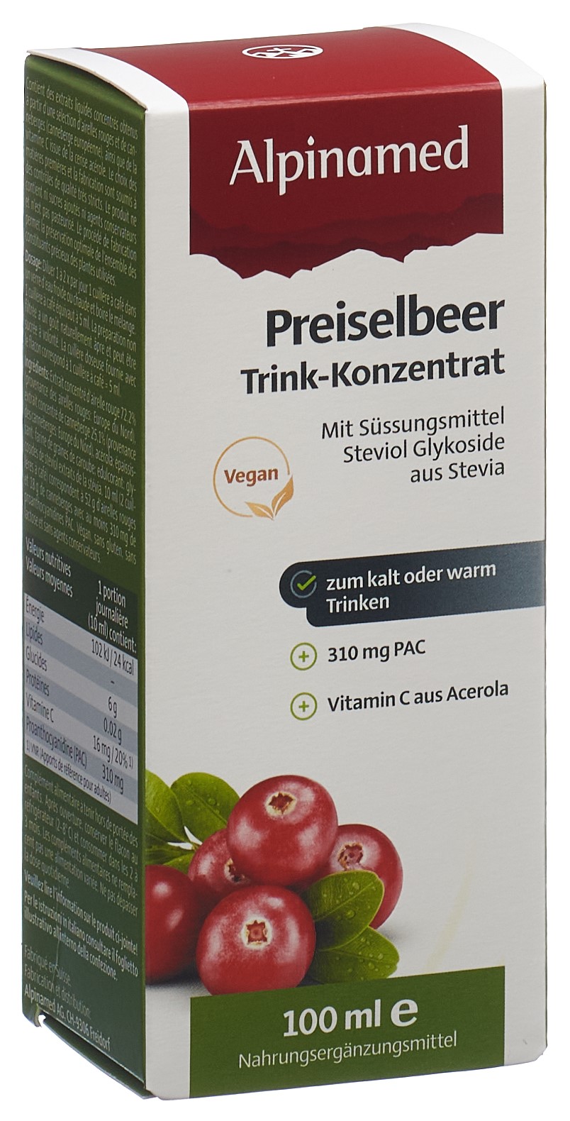 Alpinamed Preiselbeer Trink-Konzentrat 100 ml