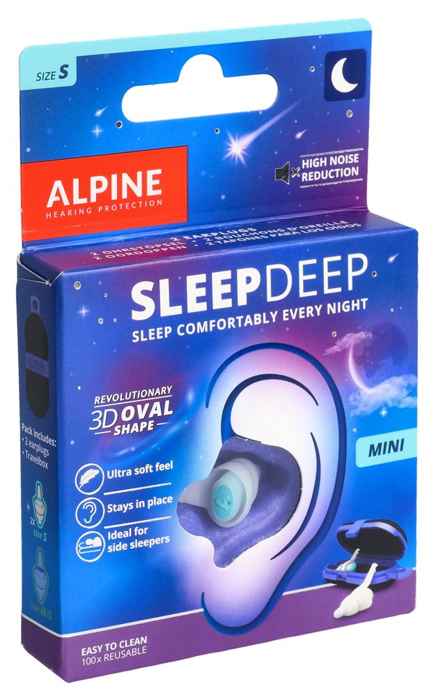 Alpine Gehörschutzstöpsel S SleepDeep Mini 1 Paar