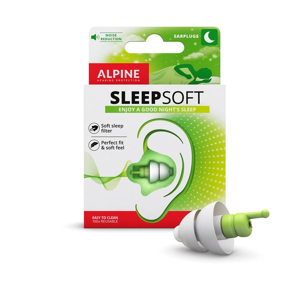 Alpine SleepSoft+ Gehörschutzstöpsel mit Euroloch 1 Paar