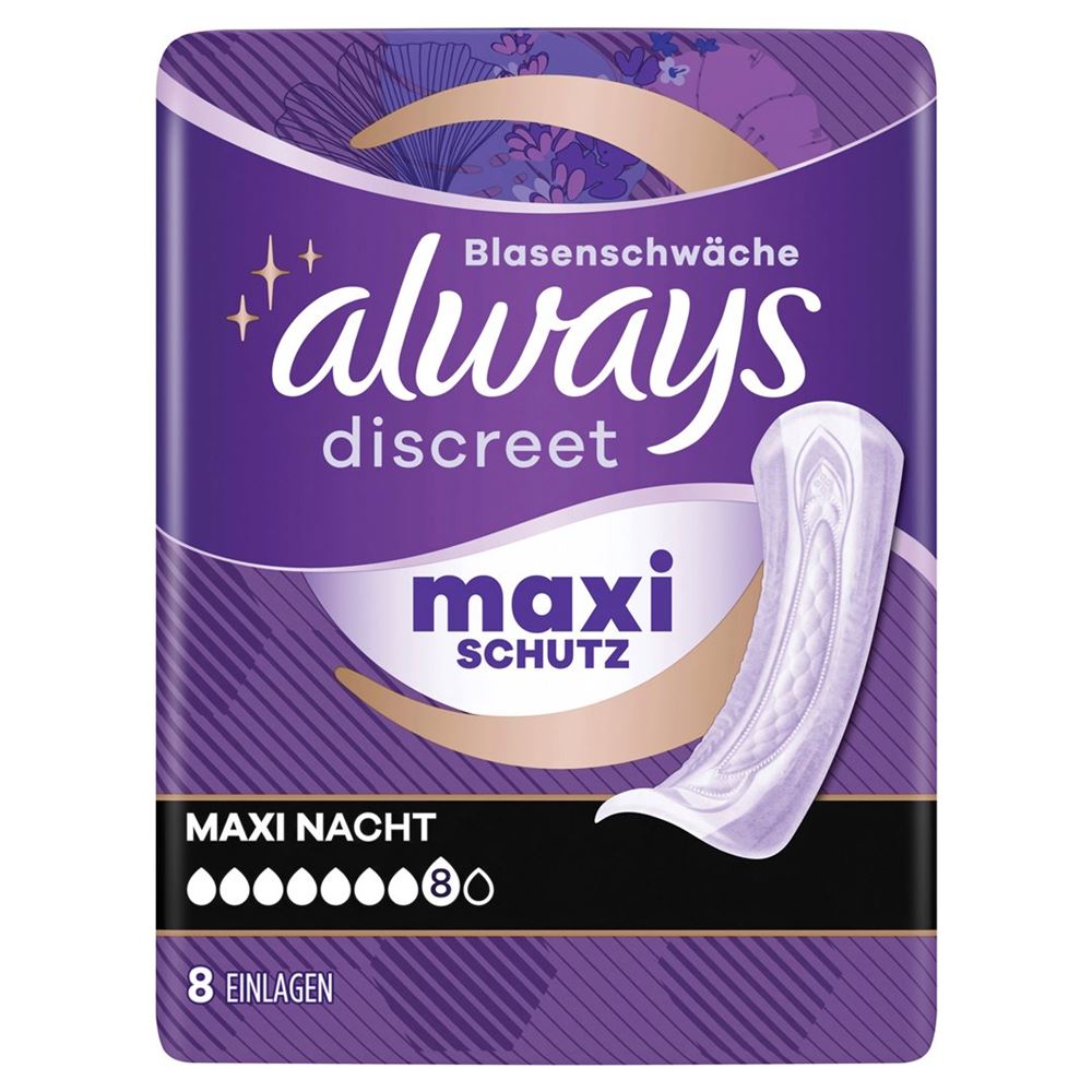 always Discreet Inkontinenz Maxi Nacht 8 Stk