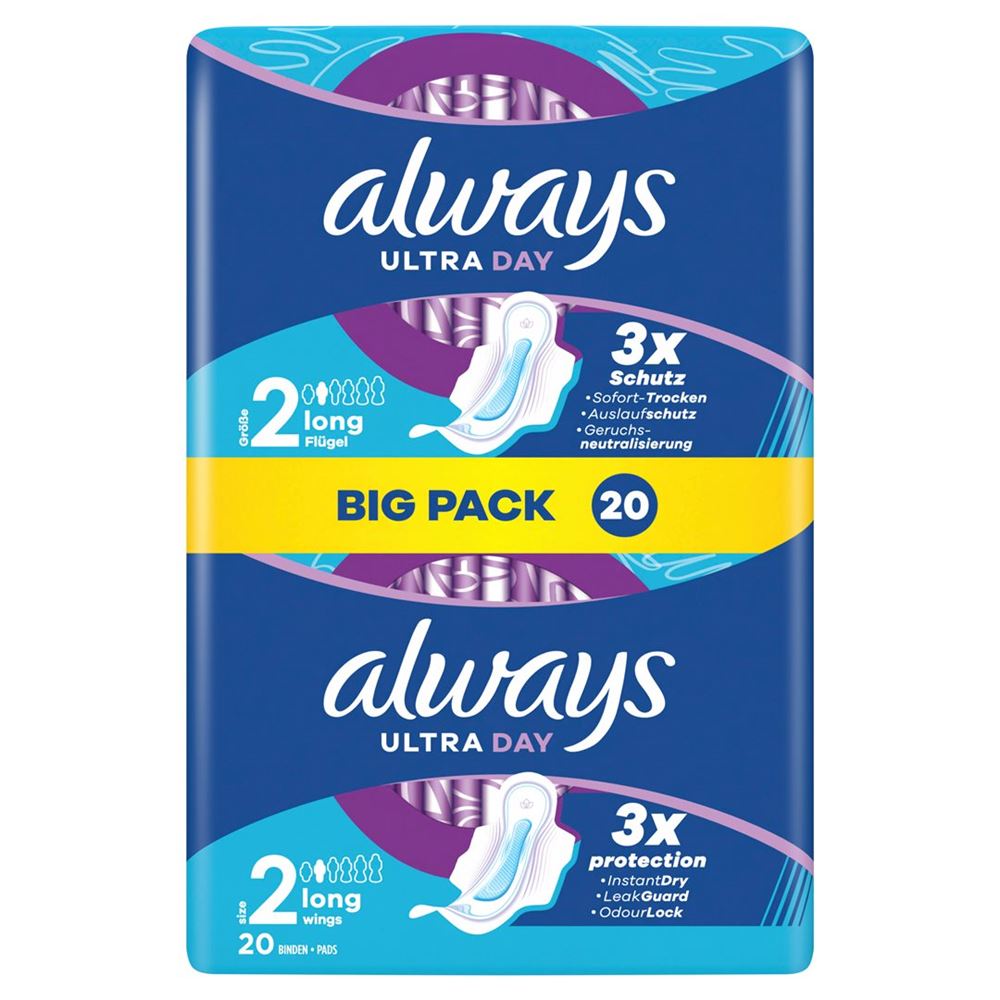 always Ultra Binde Long mit Flügeln BigPack 20 Stk