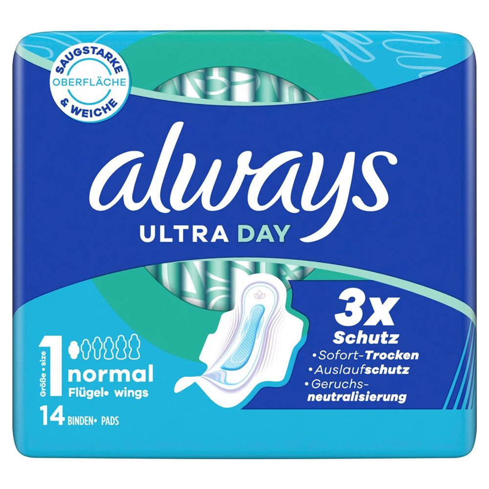 always Ultra Binde Normal mit Flügeln 14 Stk