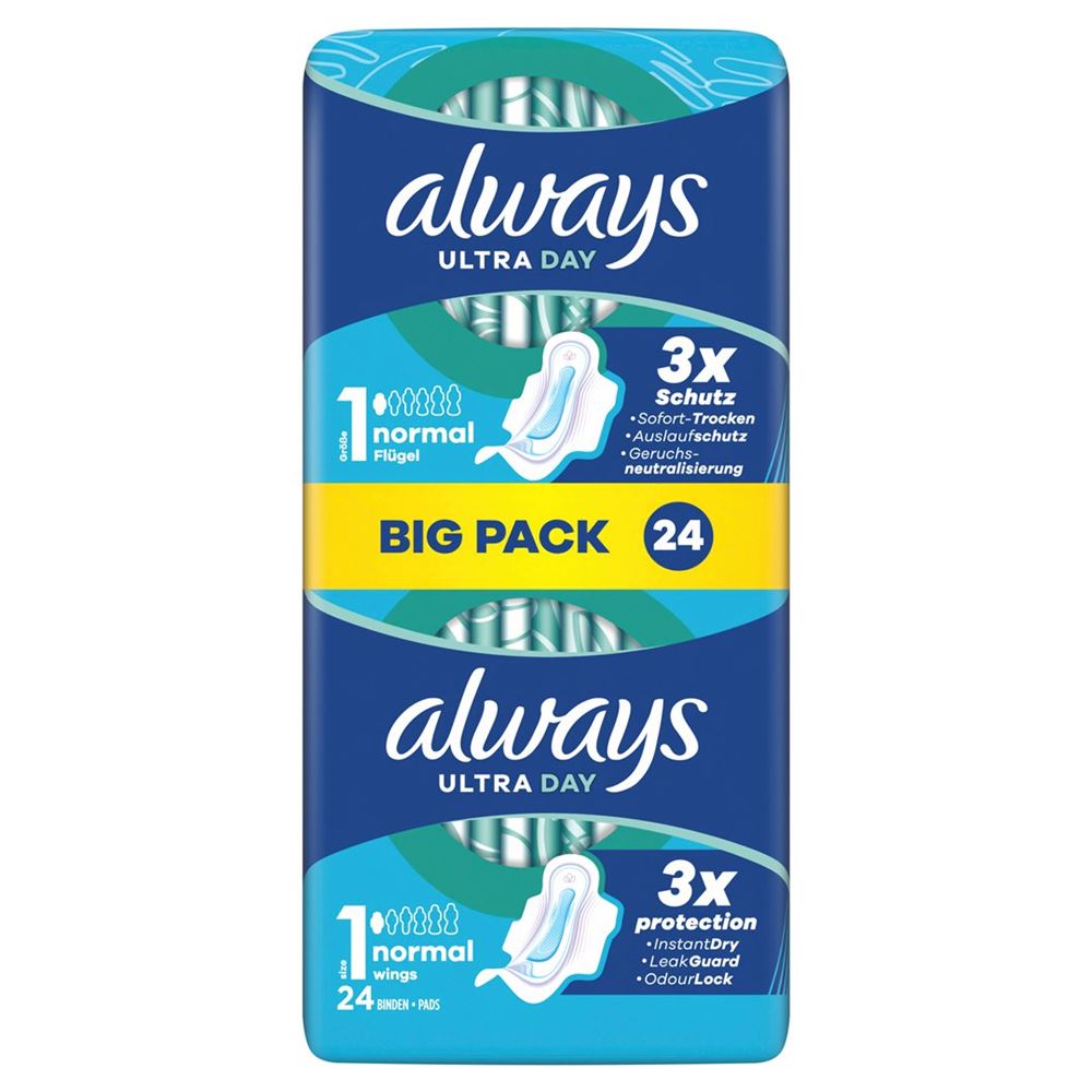 always Ultra Binde Normal mit Flügeln BigPack 24 Stk