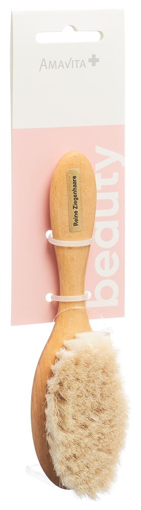 Amavita Beauty Babybürste mit Ziegenhaar Buchen