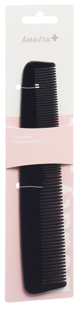 Amavita Beauty Frisierkamm 20cm Acetat schwarz