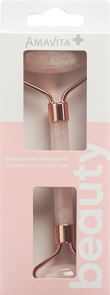 Amavita Beauty Gesichtsroller Rosenquarz