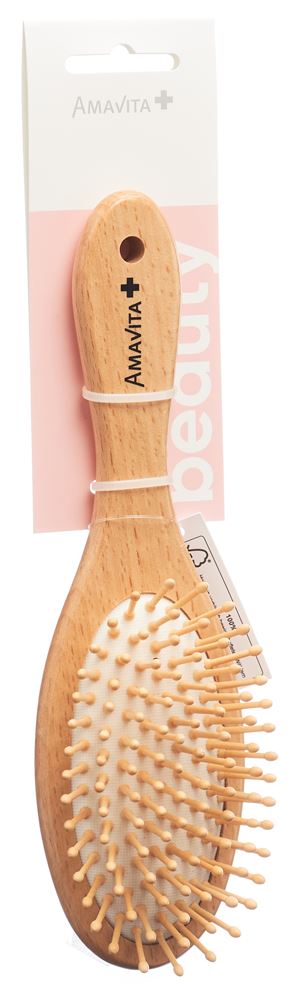 Amavita Beauty Holzbürste gross oval Buchenholz