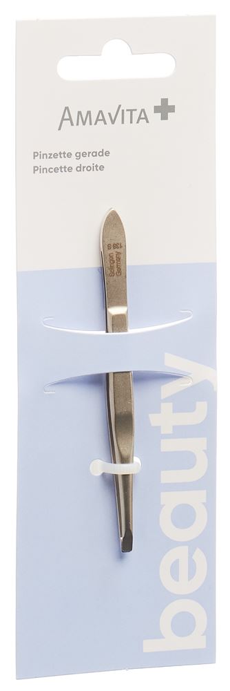 Amavita Beauty Pinzette gerade vernickelt matt