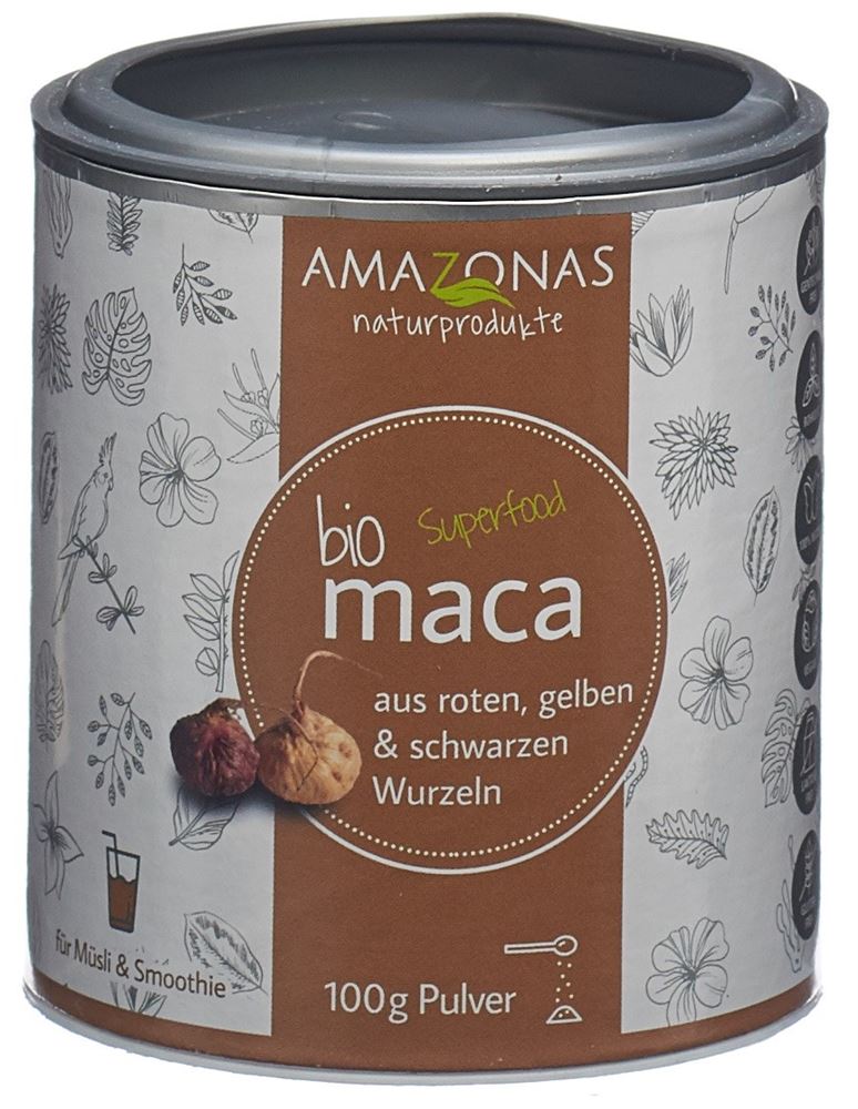 Amazonas Maca Bio Pulver 100 % Pur Ds 100 G