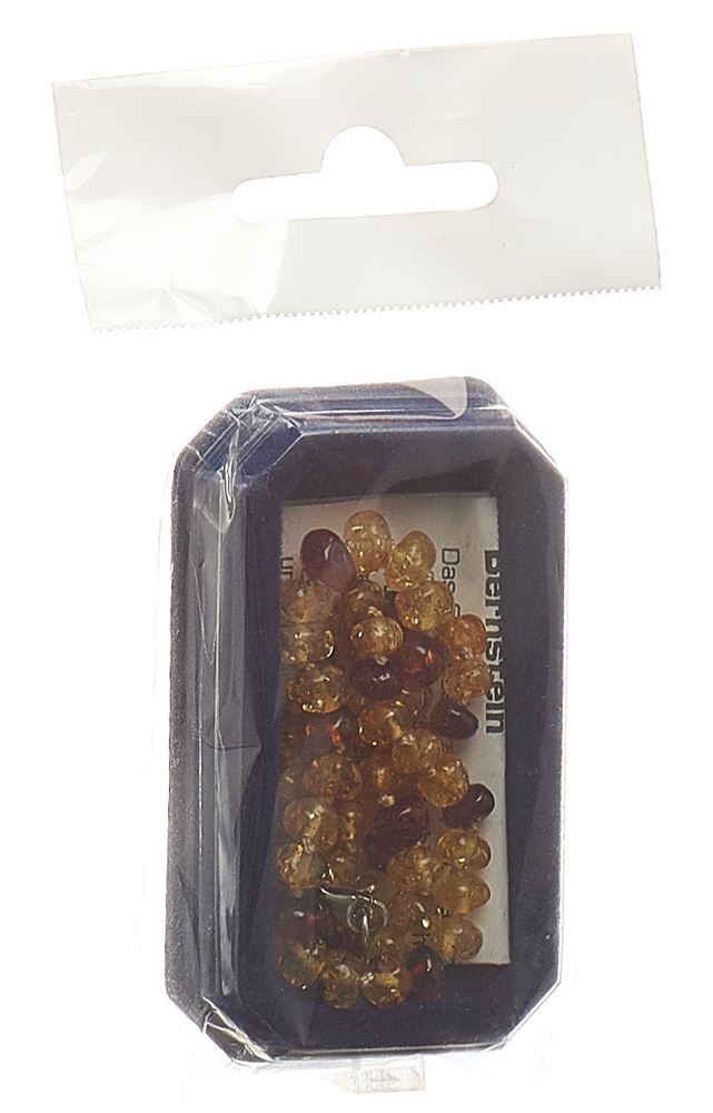 Amberstyle Bernsteinkette citrin cognac 32cm mit Karabinerverschluss